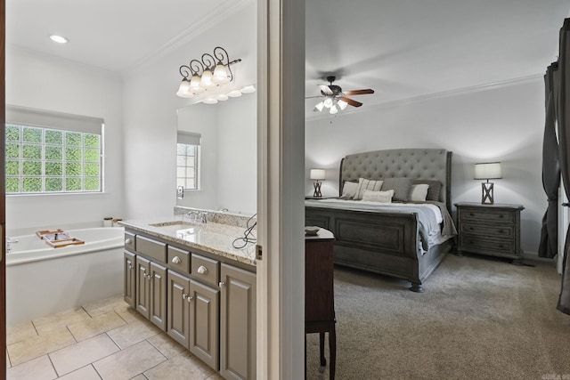 2716 Juniper Dr, Benton, AR 72015 - bedroom featuring ornamental molding and light tile patterned flooring