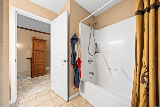 232 Alydar Trl, Hot Springs, AR 71901 - bathroom with shower / bath combo and tile patterned flooring
