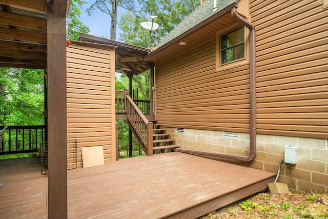 232 Alydar Trl, Hot Springs, AR 71901 - wooden terrace with stairway