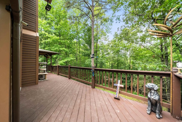 232 Alydar Trl, Hot Springs, AR 71901 - deck with view of wooded area