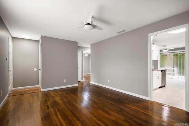2911 Wynne Dr, Little Rock, AR 72204 - empty room featuring a ceiling fan and wood finished floors