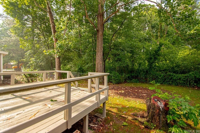 2911 Wynne Dr, Little Rock, AR 72204 - view of wooden terrace