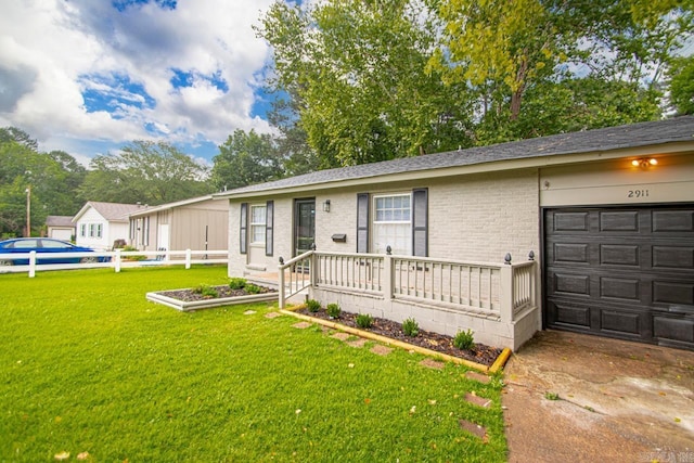 2911 Wynne Dr, Little Rock, AR 72204 - ranch-style home featuring brick siding, an attached garage, and concrete driveway