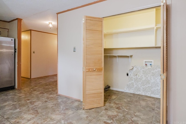 337 Lance Cir, Hot Springs, AR 71901 - laundry room with hookup for a washing machine, hookup for an electric dryer, and crown molding