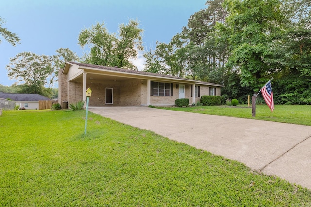 337 Lance Cir, Hot Springs, AR 71901 - single story home with concrete driveway, an attached carport, and a front lawn