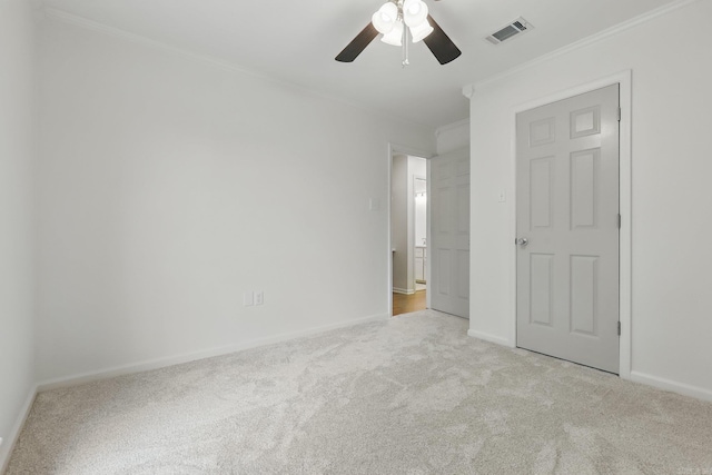 6 Eve Ln, Conway, AR 72034 - unfurnished bedroom featuring crown molding, carpet flooring, and ceiling fan