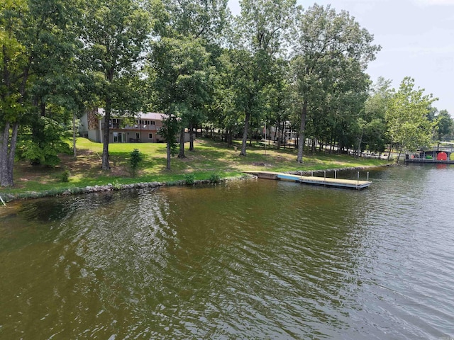 716 S Shore Dr, Horseshoe Bend, AR 72512 - water view featuring a boat dock