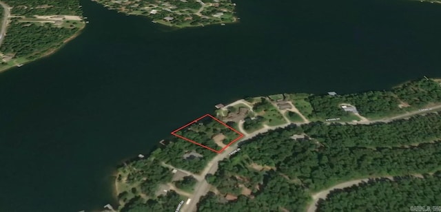716 S Shore Dr, Horseshoe Bend, AR 72512 - aerial overview of property's location with property boundaries highlighted