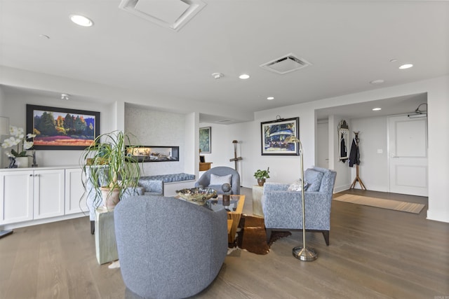 3700 Cantrell Rd Unit 1002, Little Rock, AR 72202 - living room featuring wood finished floors and recessed lighting