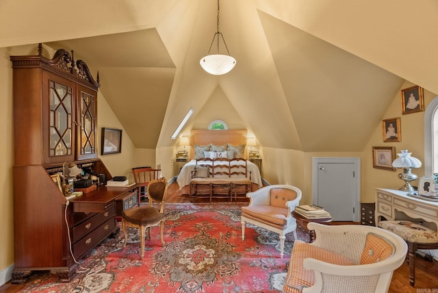 445 Midland St, Little Rock, AR 72205 - bedroom with wood finished floors and lofted ceiling