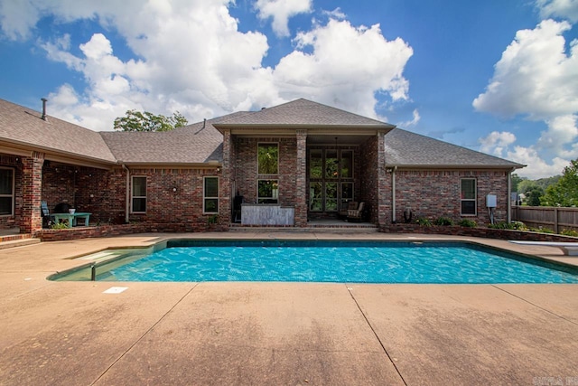 909 Nature Way, Benton, AR 72019 - view of swimming pool with a patio and a diving board