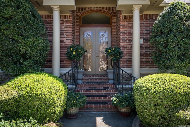 103 Falata Cir, Little Rock, AR 72223 - property entrance featuring brick siding and french doors