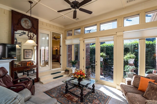 103 Falata Cir, Little Rock, AR 72223 - sunroom / solarium with tile patterned flooring and crown molding