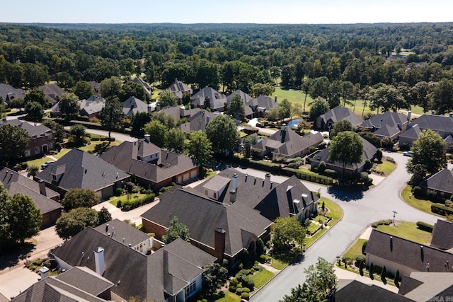 103 Falata Cir, Little Rock, AR 72223 - aerial perspective of suburban area featuring a forest