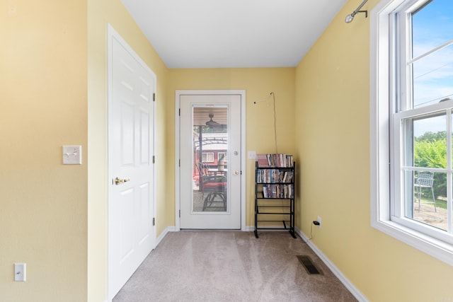 301 Forest Dr, Mountain Home, AR 72653 - doorway to outside with carpet and baseboards
