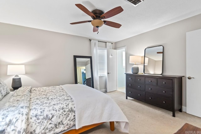 4 Coachlight Cir, Little Rock, AR 72227 - bedroom featuring light colored carpet and a ceiling fan