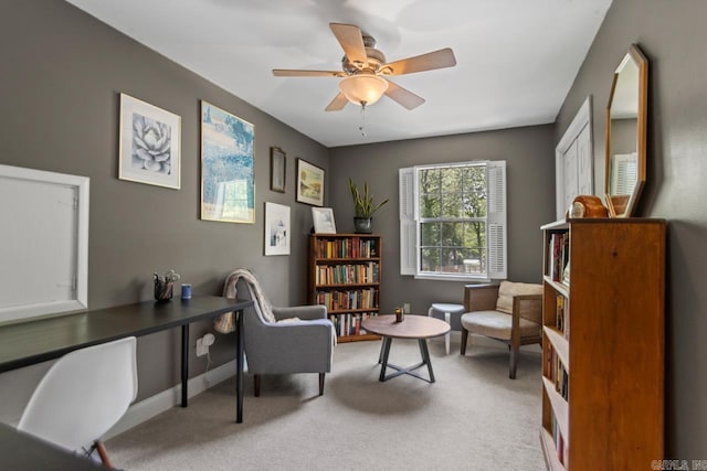 4 Coachlight Cir, Little Rock, AR 72227 - sitting room with ceiling fan and carpet
