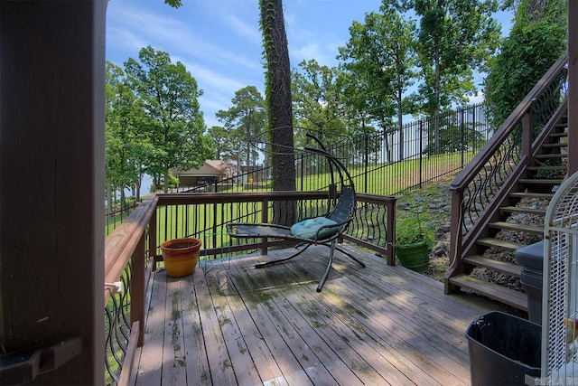 121 Atkinson Ln, Hot Springs, AR 71913 - deck with stairway