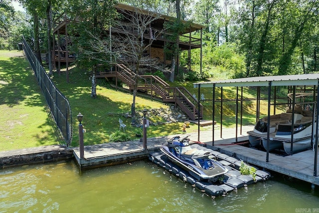 121 Atkinson Ln, Hot Springs, AR 71913 - dock area featuring stairway