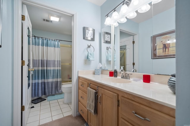 173-B Pebble Beach Pl, Hot Springs, AR 71913 - bathroom featuring vanity, tile patterned flooring, and shower / bathtub combination with curtain