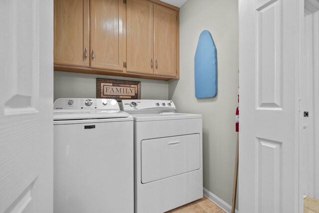 173-B Pebble Beach Pl, Hot Springs, AR 71913 - laundry room with independent washer and dryer, cabinet space, and light tile patterned floors