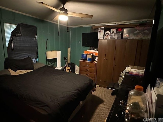 1901 S Buerkle St, Stuttgart, AR 72160 - carpeted bedroom featuring ceiling fan