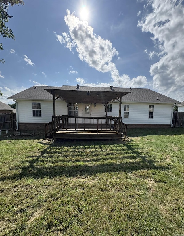 1901 N 19th St, Paragould, AR 72450 - back of property featuring a wooden deck