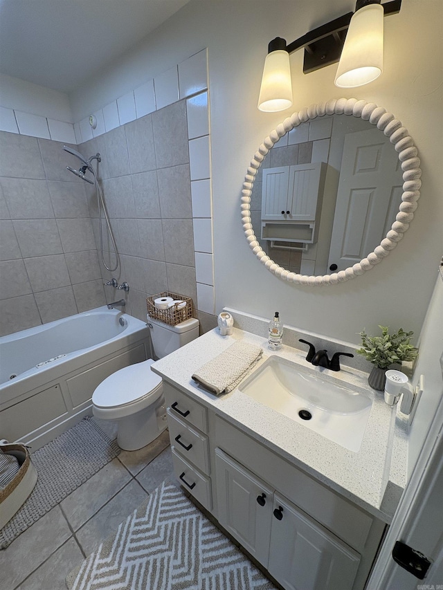 1901 N 19th St, Paragould, AR 72450 - bathroom with vanity, bathtub / shower combination, and tile patterned flooring