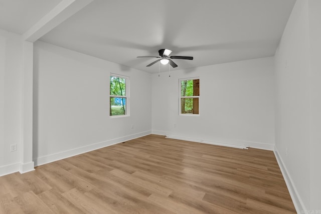 25501 Kanis Rd, Little Rock, AR 72223 - empty room with ceiling fan and light wood-style floors