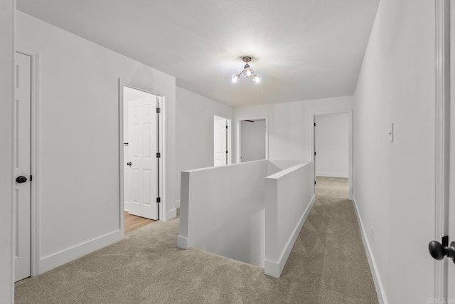 25501 Kanis Rd, Little Rock, AR 72223 - hallway with an upstairs landing and light carpet