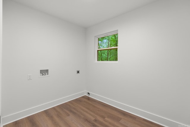 25501 Kanis Rd, Little Rock, AR 72223 - laundry area featuring hookup for an electric dryer, washer hookup, and dark wood-style floors