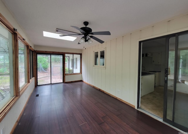 1 Sierra Ln, Hot Springs Village, AR 71909 - unfurnished sunroom with wood finished floors and a skylight