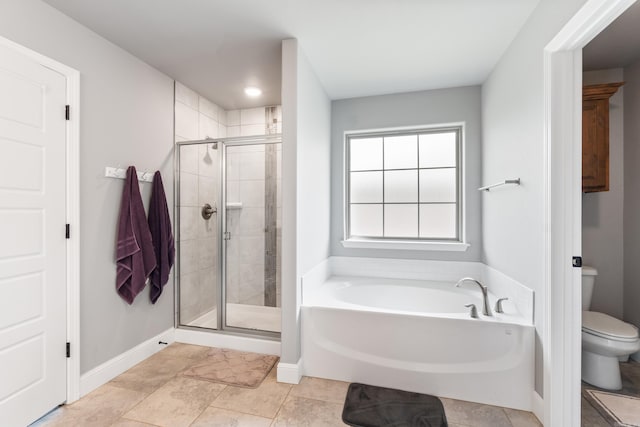 526 NW 62nd Ave, Bentonville, AR 72713 - full bathroom with a bath, a stall shower, and tile patterned floors