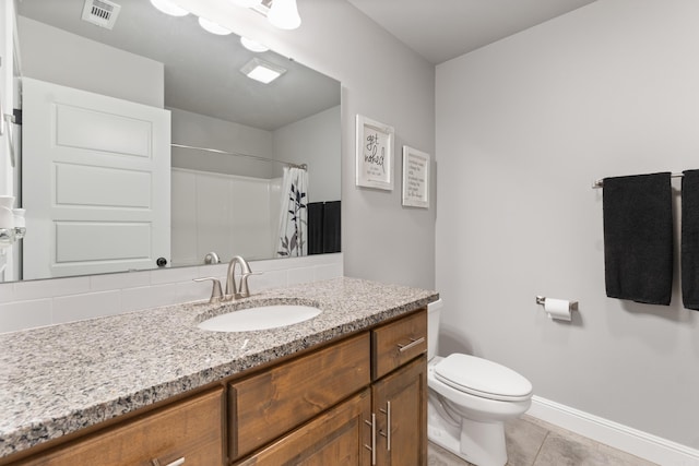 526 NW 62nd Ave, Bentonville, AR 72713 - full bathroom featuring vanity, tile patterned floors, and a shower with shower curtain