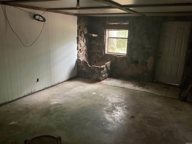 39 Holley Rd, Edgemont, AR 72044 - below grade area with wood walls