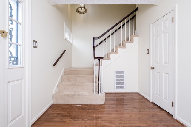 520 Cambridge Place Dr, Little Rock, AR 72227 - stairs featuring wood finished floors and baseboards