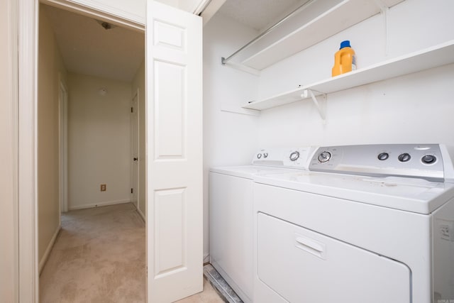 520 Cambridge Place Dr, Little Rock, AR 72227 - washroom featuring washer and clothes dryer and light colored carpet