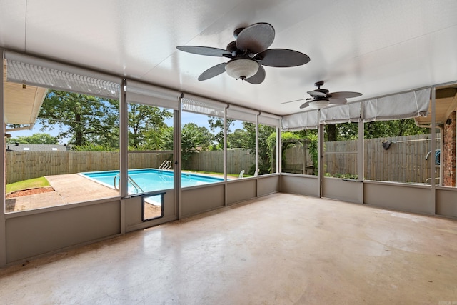 300 Beaconsfield Rd, Sherwood, AR 72120 - unfurnished sunroom featuring a ceiling fan