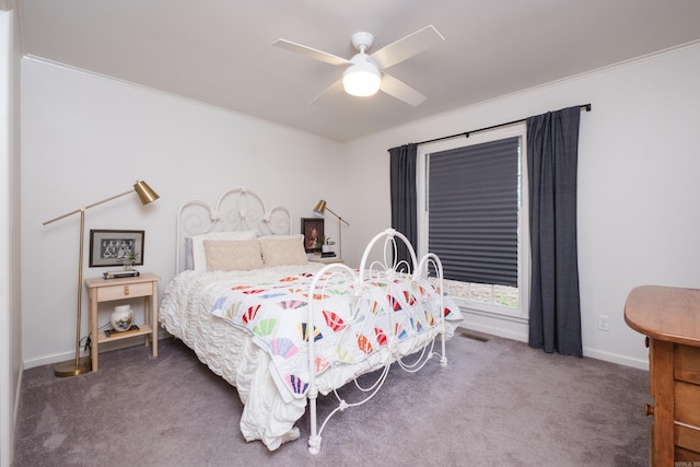 20 Robinwood Rd, Little Rock, AR 72227 - carpeted bedroom with ornamental molding and ceiling fan