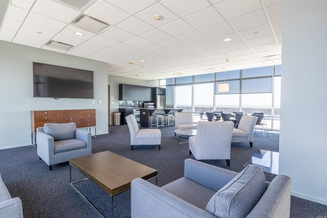 300 E 3rd St Unit 602, Little Rock, AR 72201 - building lobby with expansive windows and a paneled ceiling
