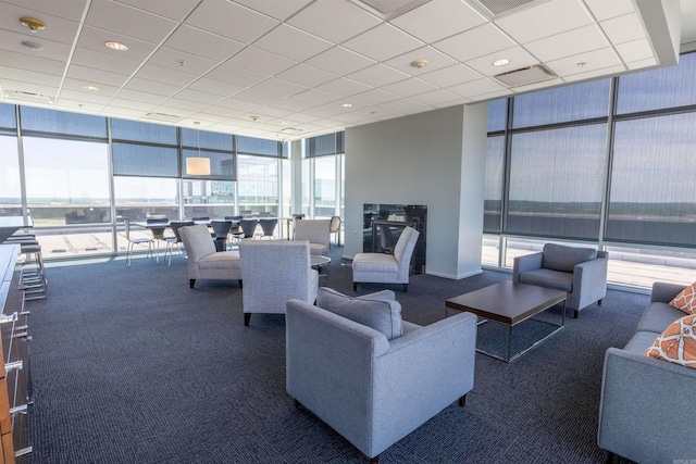 300 E 3rd St Unit 602, Little Rock, AR 72201 - lobby featuring a wall of windows and a drop ceiling
