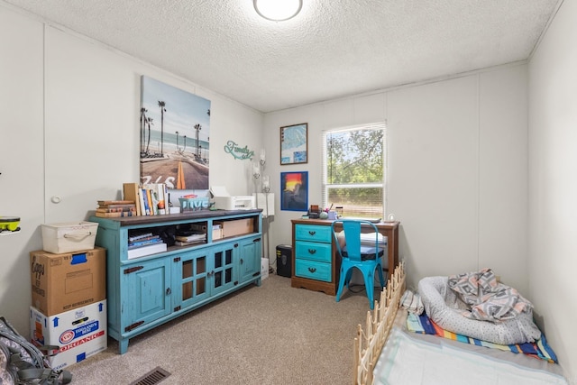 424 Center Rdg, Drasco, AR 72543 - carpeted bedroom with a textured ceiling