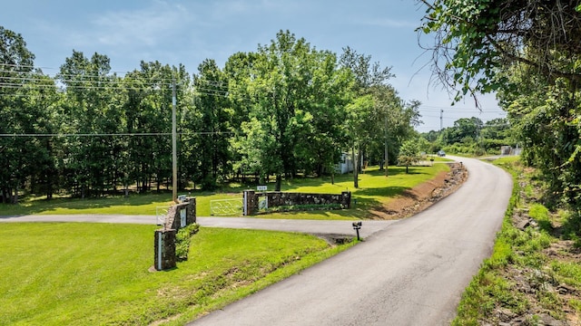 424 Center Rdg, Drasco, AR 72543 - view of property's community featuring a lawn, curved driveway, and view of scattered trees