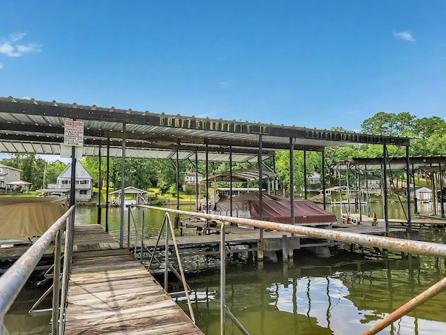 1127 Twin Points Rd Unit A, Hot Springs, AR 71913 - dock featuring a water view and boat lift