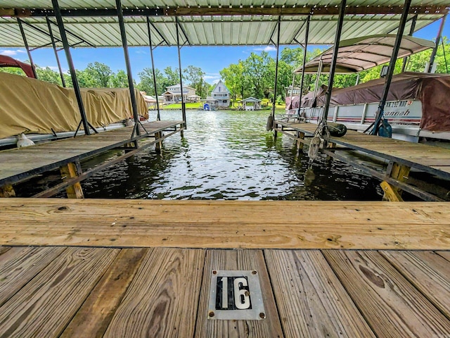 1127 Twin Points Rd Unit A, Hot Springs, AR 71913 - dock area featuring a water view and boat lift