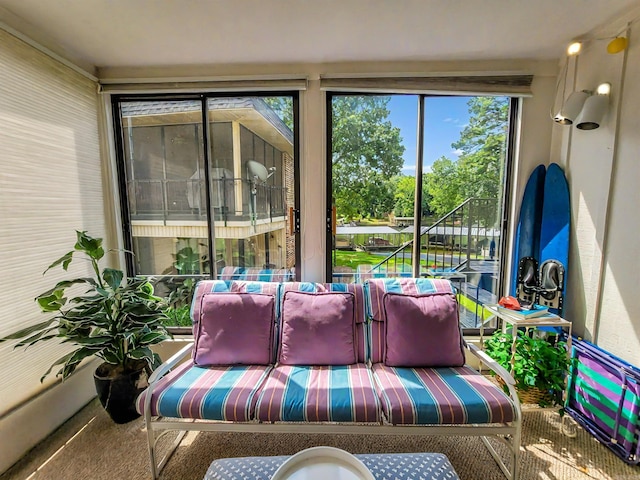 1127 Twin Points Rd Unit A, Hot Springs, AR 71913 - sunroom / solarium featuring carpet