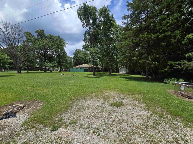 1206 Broadway Ave, Bull Shoals, AR 72619 - view of yard with a storage unit