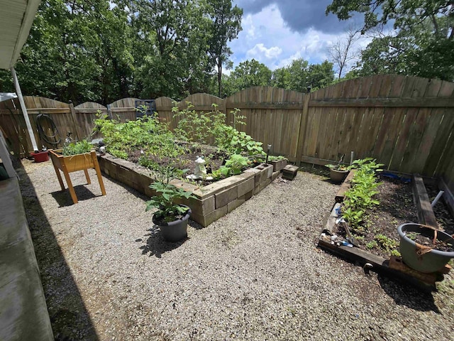 1206 Broadway Ave, Bull Shoals, AR 72619 - fenced backyard with a garden