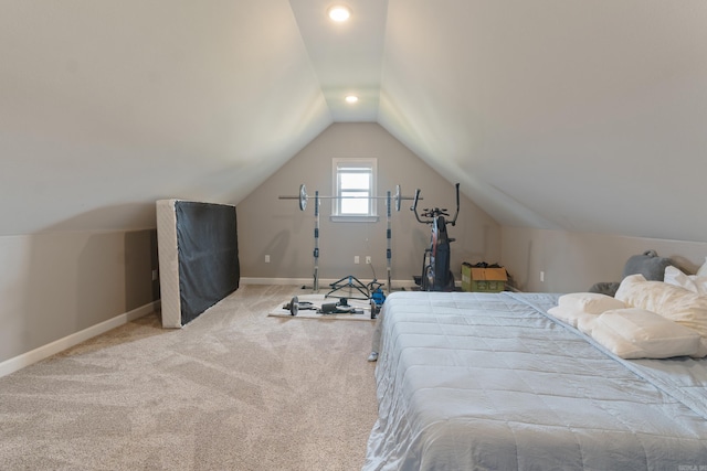 2705 Pulaski Dr, Conway, AR 72034 - carpeted bedroom with lofted ceiling and baseboards