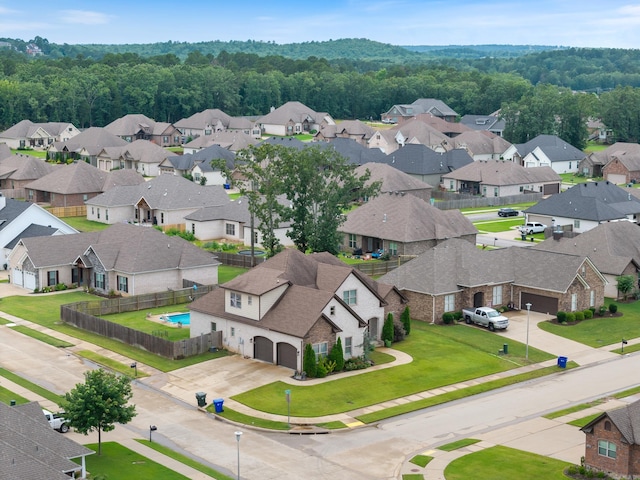 2705 Pulaski Dr, Conway, AR 72034 - aerial view of residential area with a heavily wooded area